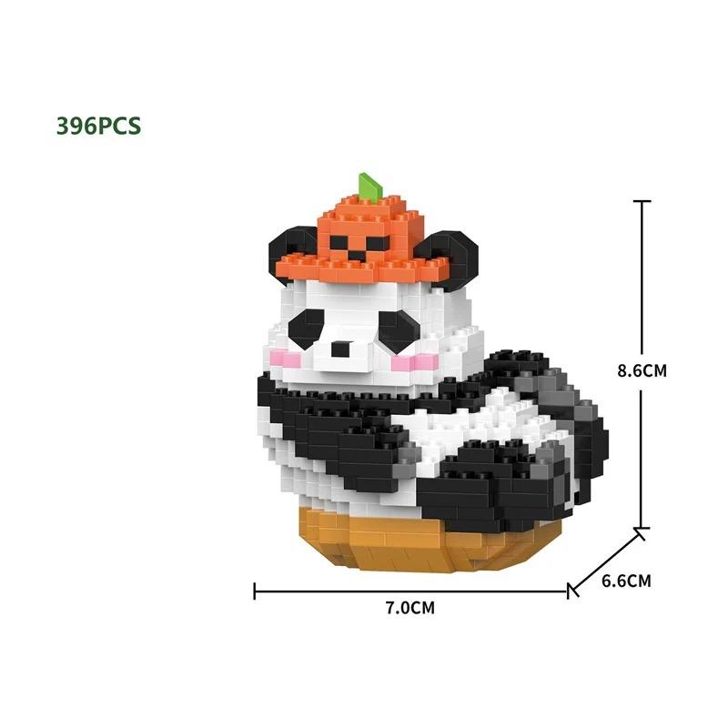 Cute Panda Series Building Block Toys with Small Particles Bricks DIY Assembly Model Figures for Children and Adults Gift