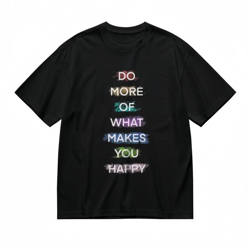 Women's Classic T-Shirt Positive Lifestyle Slogan And Color Splash Design Tee