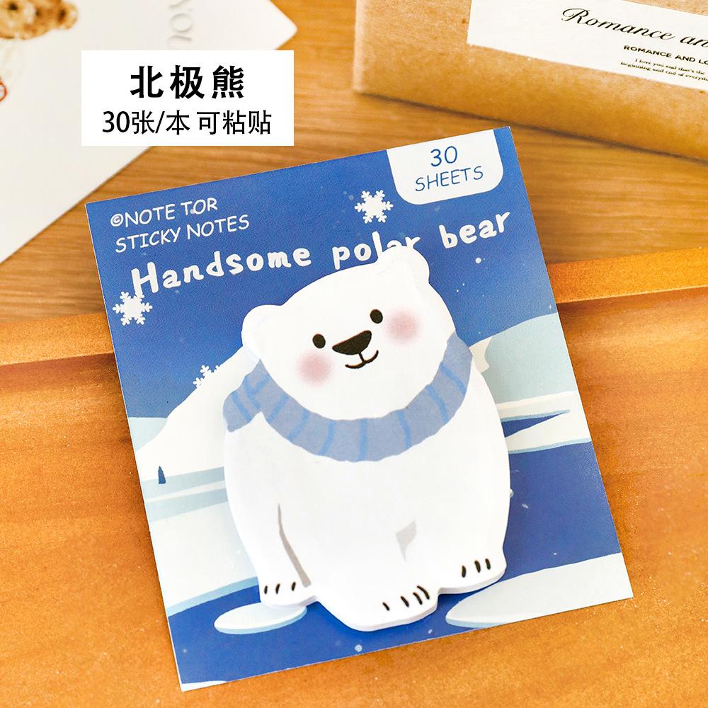

Memo Pad Cartoon Cute Animal Notes for Students with Specialn Shaped Penguin That Can Be Pasted with Messages Kawaii Stationery