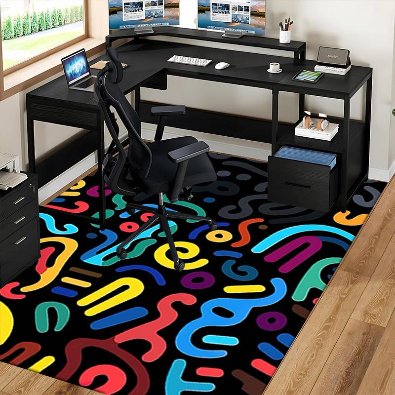 1pc Anime Cartoon Design Office Chair Mat - Festival Gift for Home Decor, Suitable for All Seasons.A046