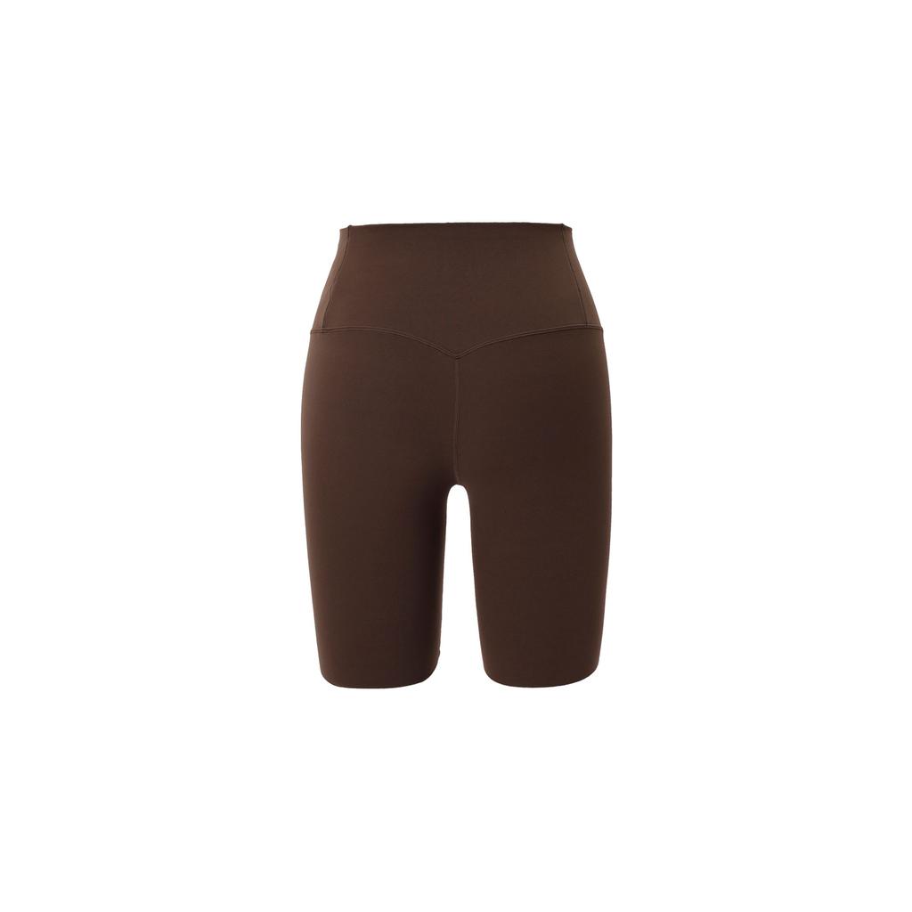 Nike Zenvy Air Series Solid Color Logo Tight Fitness Sports Shorts Women shorts Baroque-Brown DQ6004-237