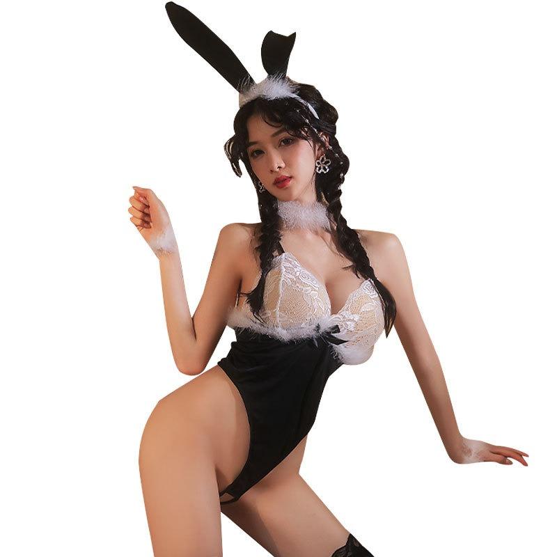 Sexy Lingerie Sexy Bunny Cosplay Playful One-piece Open Crotch Bared Bunny Uniform Seduction