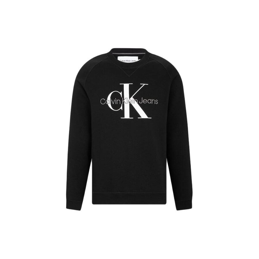 

Calvin Klein Logo Print Casual Celebrity Neck Cotton Overlaying Embroidery Pullover Sweatshirt Men Sweatshirt Black J320787-BEH S