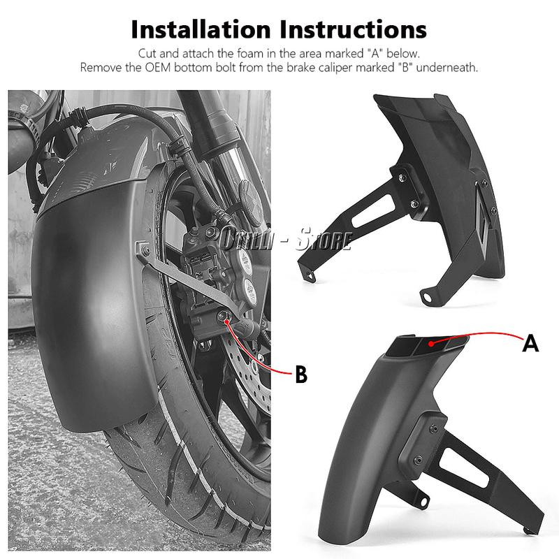 Motorcycle Accessories Front Fender Mudguard Black For Honda CRF1000L CRF1100L CRF 1000 1100 L Africa Twin Adventure Sports