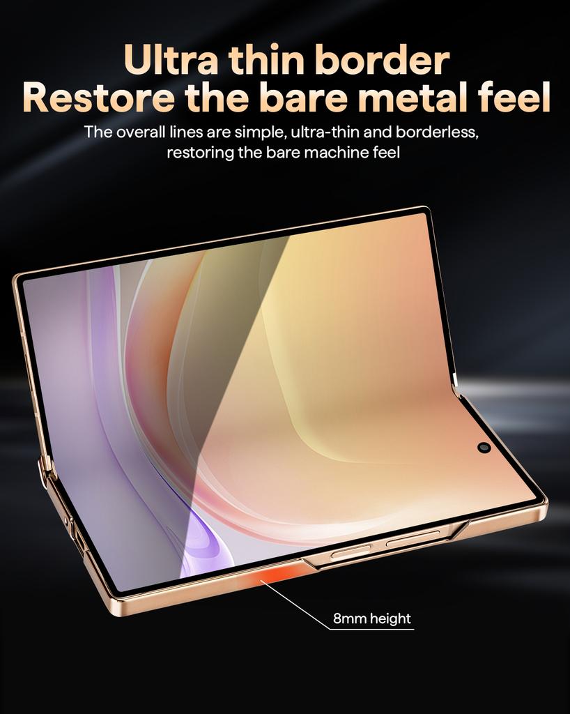For Samsung Galaxy Z Fold 7 Case High-end Leather Auto-Rebound Magnetic Hinge Protection Moisture Proof Plated Fine Grip Cover