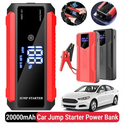 12V Power Bank Afișaj digital Starter portabil pentru mașină 20000mAh Booster încărcător baterie auto cu dispozitiv ușor de pornire a mașinii