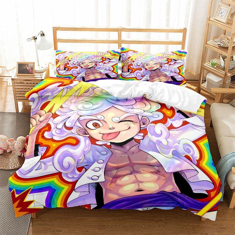 Bedding Three-Piece Set 3D Digital Printing Cartoon Polyester Abrasive Quilt Cover
