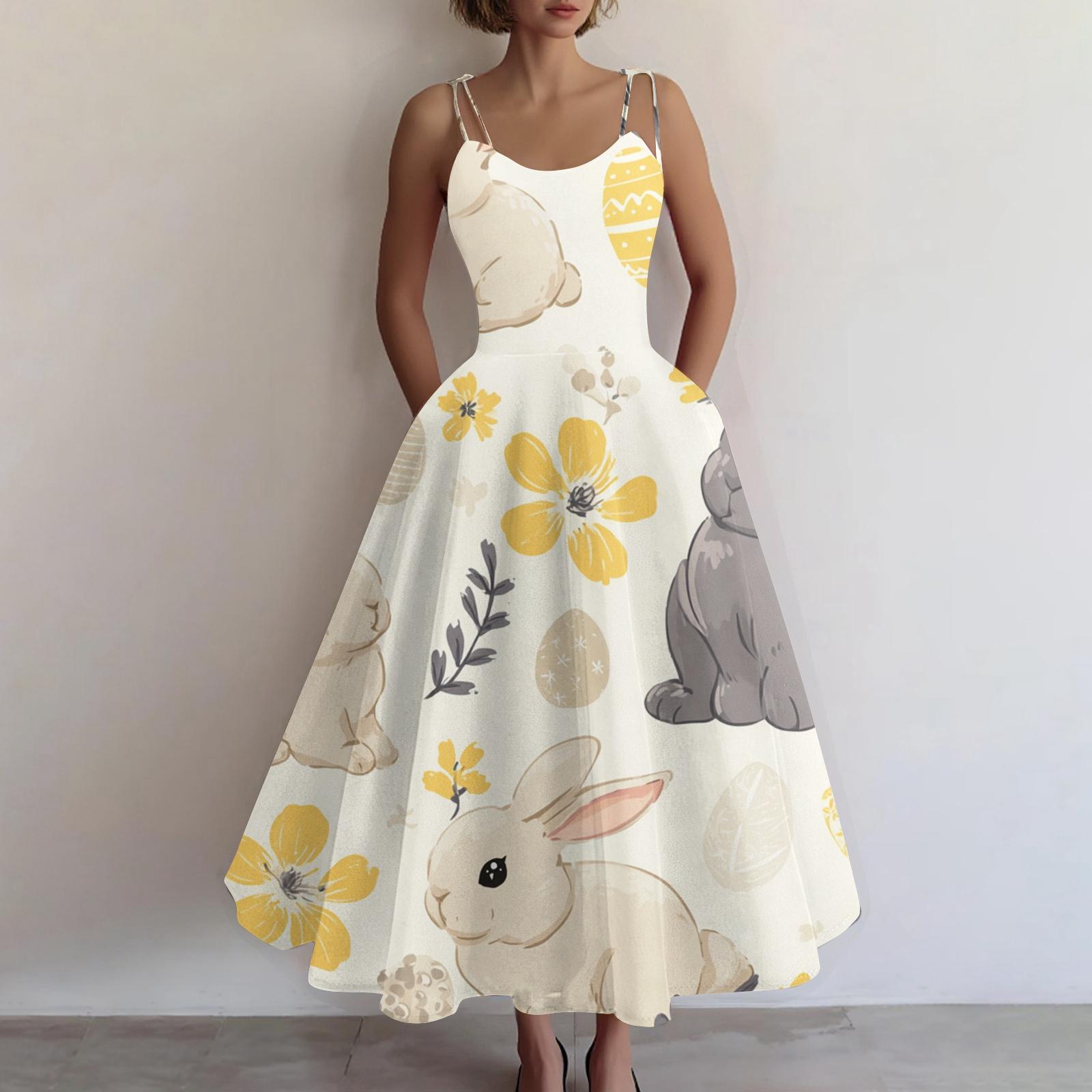 

Женское повседневное модное платье без рукавов с принтом ко Дню святого Валентина, с открытыми плечами XL жёлтый