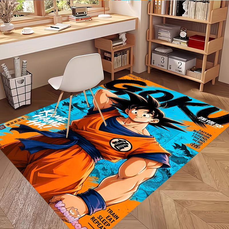 DRAGON BALL Print Rug, Washable Floor Carpet, For Entryway Dorm Laundry Room Office Study, Home Decor Birthday Christmas Gift
