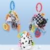 Jingle Toy for Stroller Bed Bell Hang the Baby's Bedside to Soothe Wind Chimes Clinking Rings & Silicone Teether