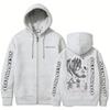 Horror Game Silent Hill Zipper Hoodie Men's Fashion Casual Vintage Zip Up Jacket Unisex Gothic Rock Oversized Zip Up Sweatshirt