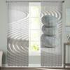 Zen Stone Sheer Curtains for Living Room Bedroom Decoration Chiffon Tulle Voile Kitchen Window Curtain