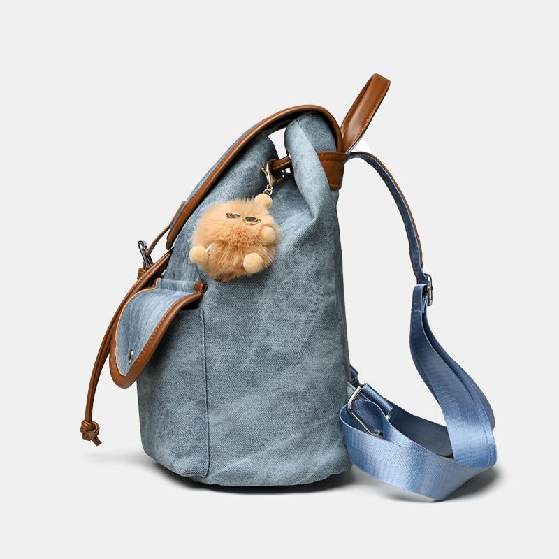 Vintage Color Block Backpack Women's Lightweight Backpack