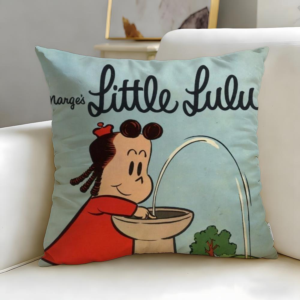 

classic cartoon The Little Lulu Show Cushion Cover Soft & Easy-Wash Pillow Case – Versatile for Couch, Bed, Travel and Office 30cmx30cm