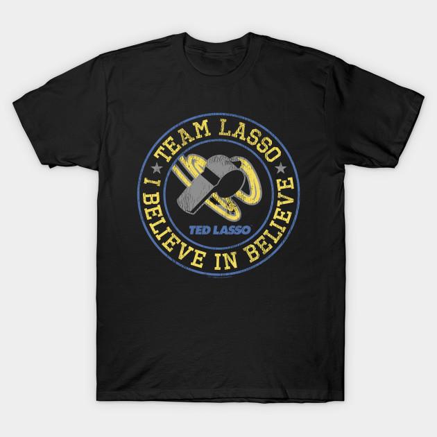 Men Black Print T-shirt I Believe In Believe No-Cut Transfer Paper Print Cotton Tshirt 4XL чёрный
