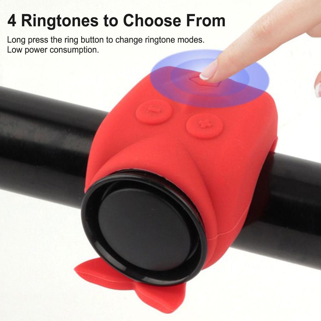 Electric Bike Horn Electronic Bicycle Horn Electric 4 Tones Cycling Alarm Bell Portable Cycling Horn For Road Commuting Hiking