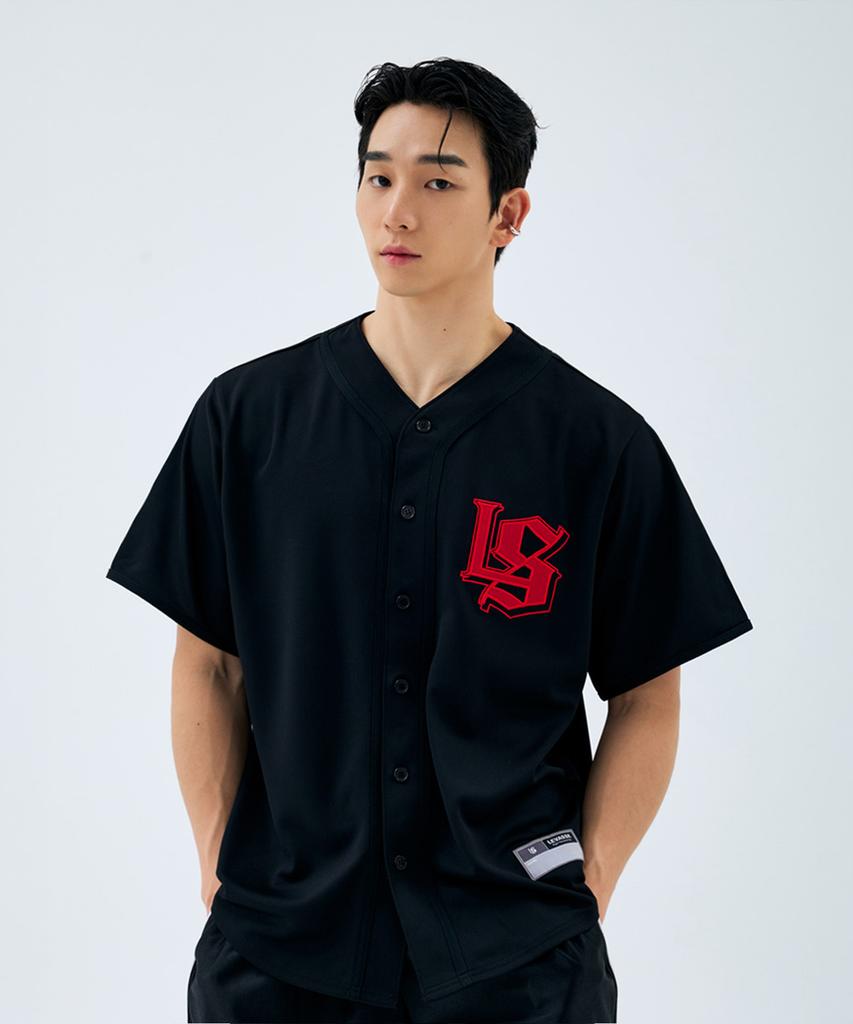 Levasse Mesh Baseball Regular-Fit Jersey_Black/Red