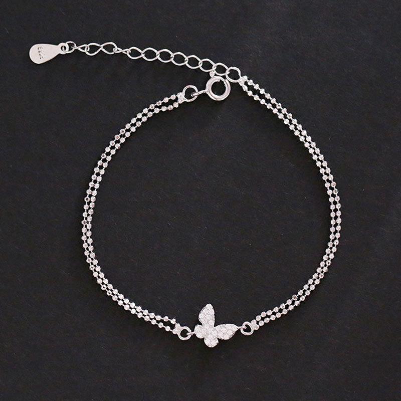 Luxury 925 Sterling Silver Heart Zircon Bracelet for Women Korean Fashion Sweet Cool Hollow Heart Bracelets Party Jewelry Gifts