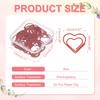 20Pcs Heart Shape Metal Paper Clips Binder Clip Mini Bookmark Book Binding Note Decor Stationery School Office Binding Supplies