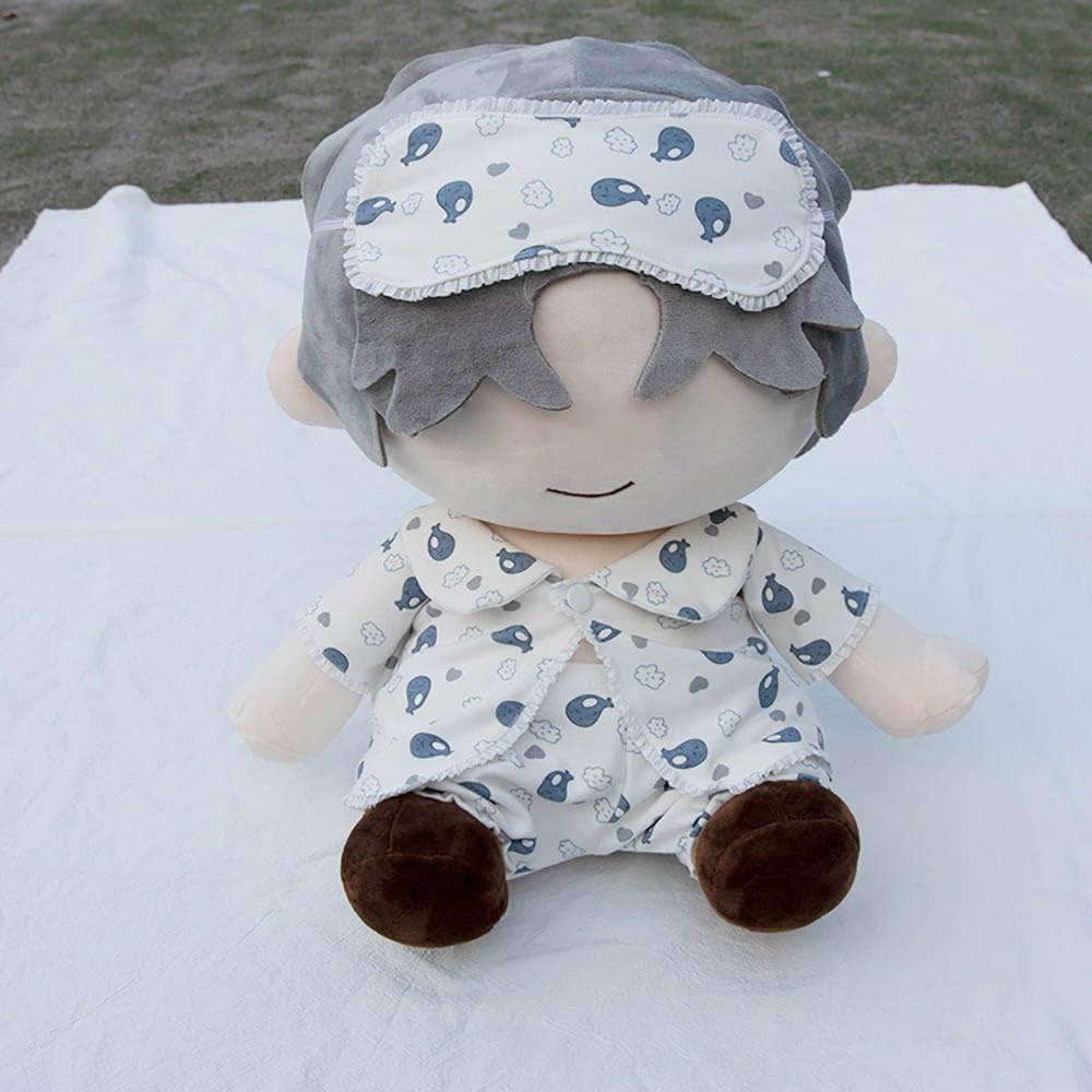 Niannyyhouse 10cm, 15cm, 20cm, 40cm Plush Doll Clothes, Eyeshade, Jacket, Pants, Pajama Set, Cotton Doll, Accessories, Dress-Up (40cm)