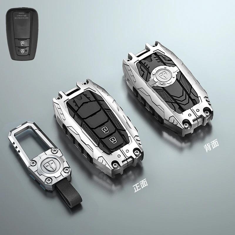 Zinc Alloy  Car Key Case for Toyota Corolla Hybrid 2021 Rav4 Land Cruiser Prado Camry Highlander Prius C-HR 2018+