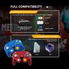 Kontroler przewodowy FIOTOK Gamecube Classic do kontrolera Nintendo Gamecube Wii, (Czerwony niebieski)