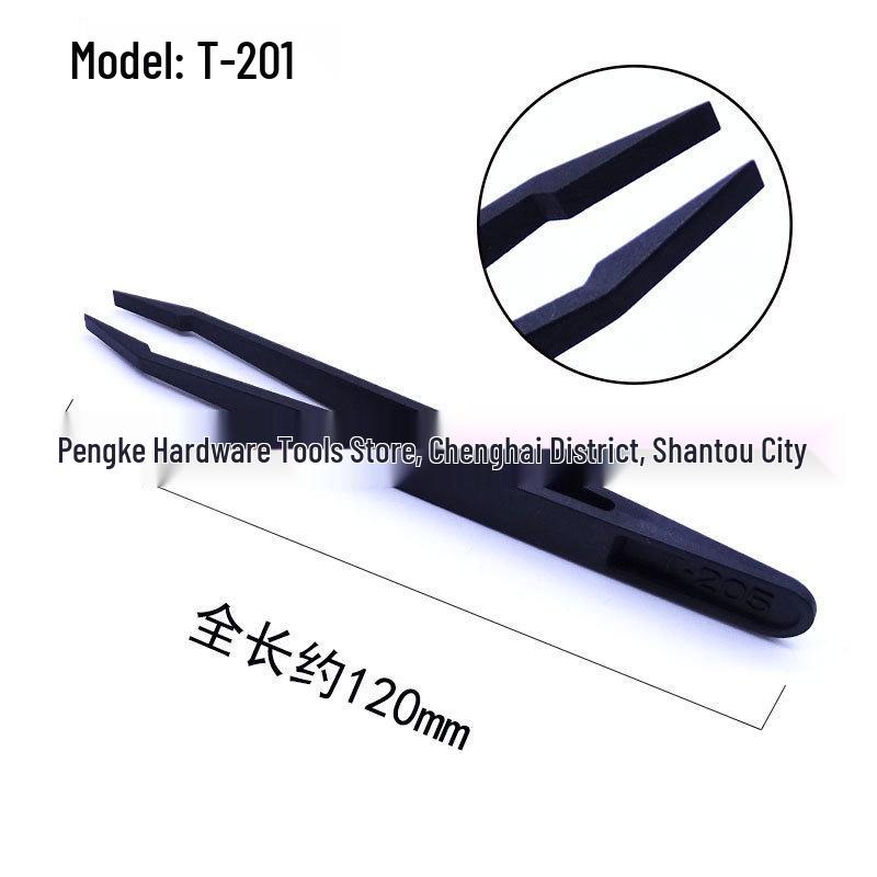ABS Plastic Tweezers Set: Straight, Round, Bent, Flat, and Pointed Tips