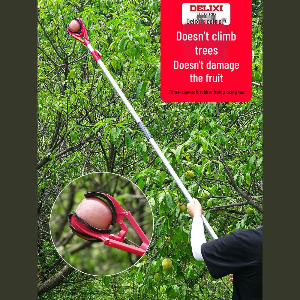 Delixi Telescopic Fruit Picker with Three-Claw Claw for Apples and Peaches