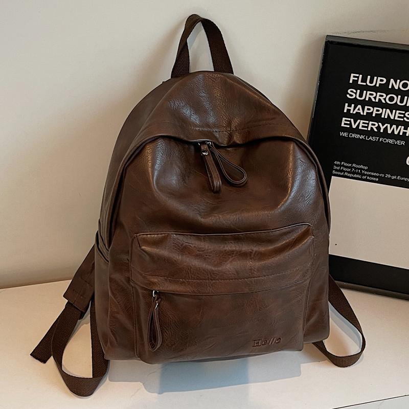 

Fashionable PU Leather Backpack with Adjustable Shoulder Straps Simple Design Suitable for Daily Use Travel Shopping and Other Scenarios No Pendant 32×12×30 кавовий