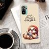 Animal Cute Cartoon Sloth Coffee Cover For Xiaomi Redmi Note 10 9S 9 8T 8 Pro 7 5 Mi 9T 10T 11T 12T 11 12 Lite 12X A3 A2 A1 Prin