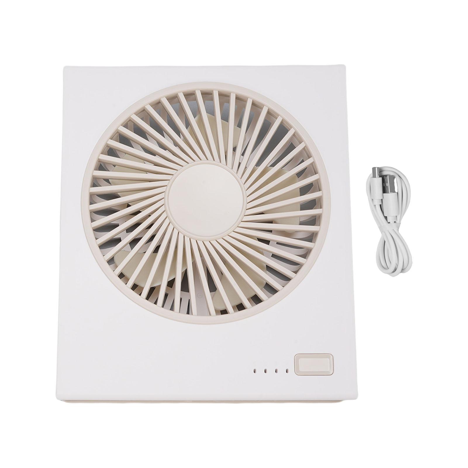 

Desk Fan 4 Speeds Adjustable 180 Degree Tilt Folding Quiet Strong Wind Battery Operated Mini белый