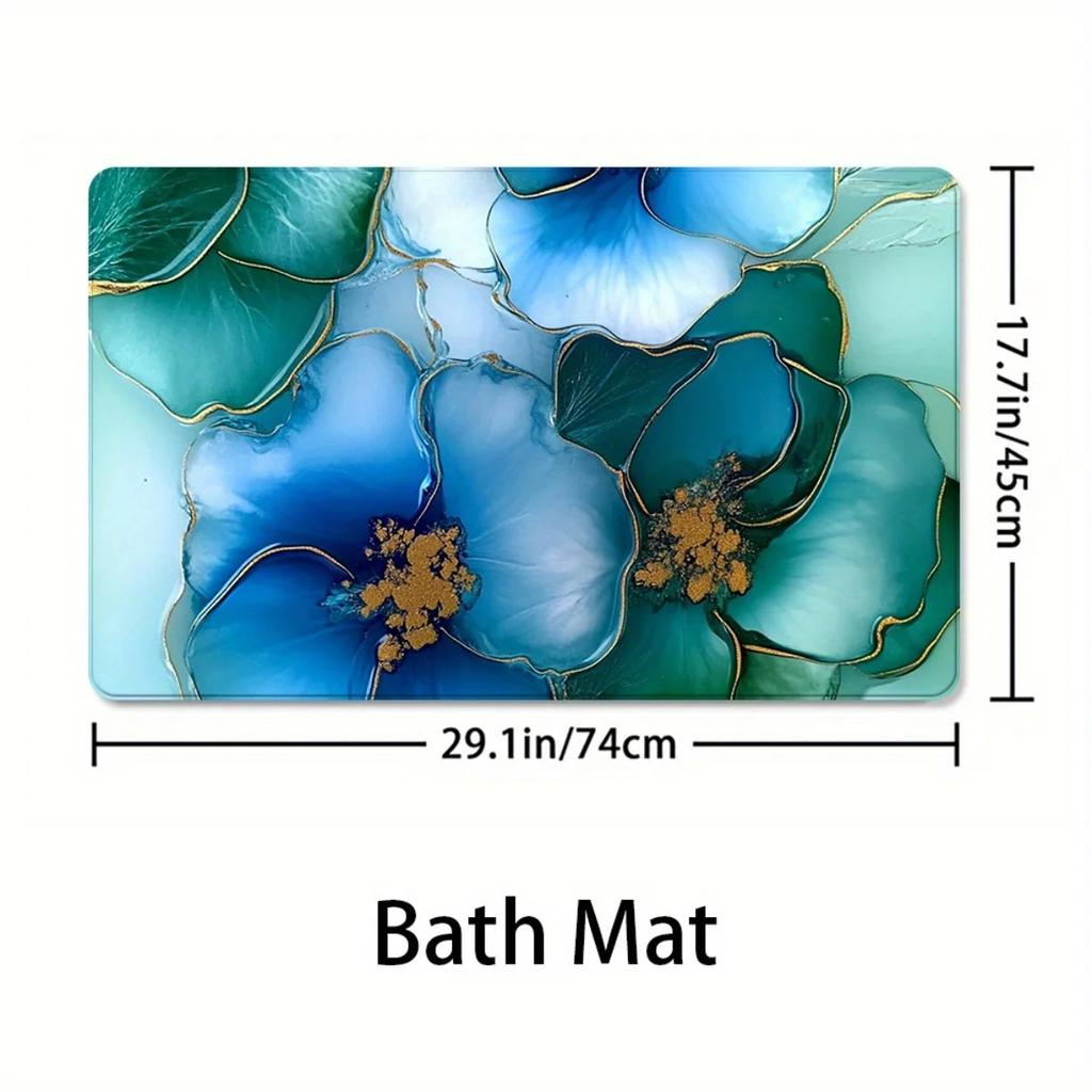 4pcs , High Quality Shower Curtain with Matching Bath Mat Set - Non-Slip Absorbent Rugs for Bathroom Decor Home Decorations