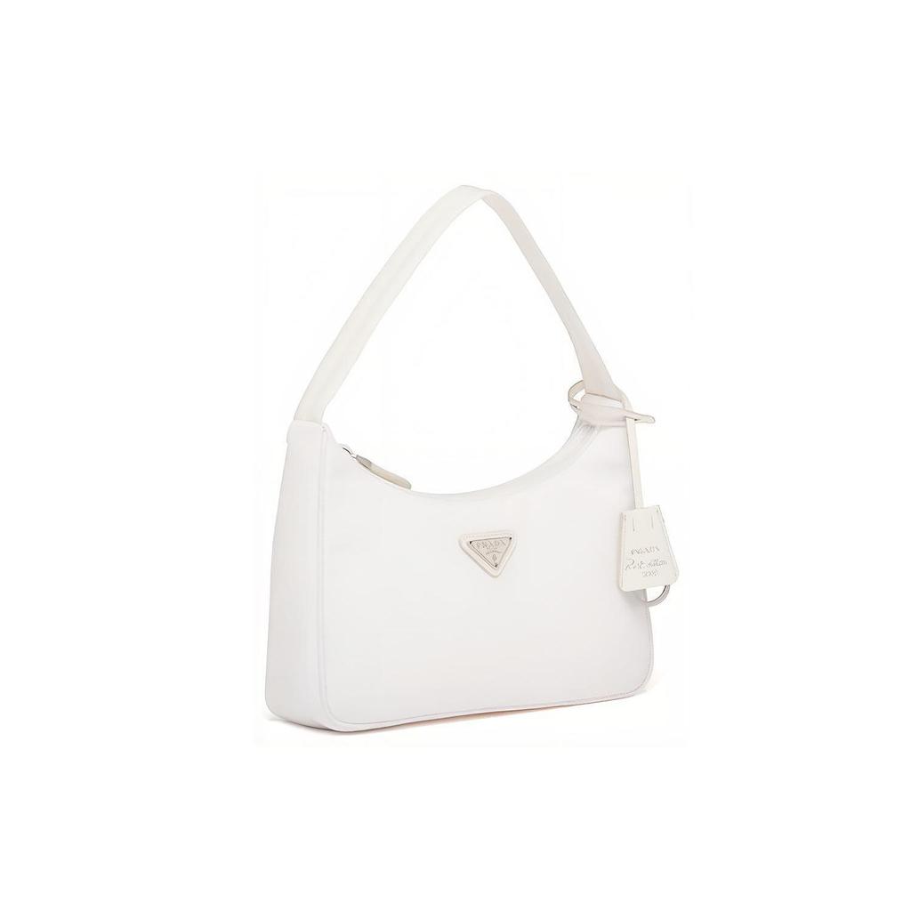 Prada Re-Edition 2000 Nylon Mini Shoulder Bag Women Bags White 1NE515_RDH0_F0009