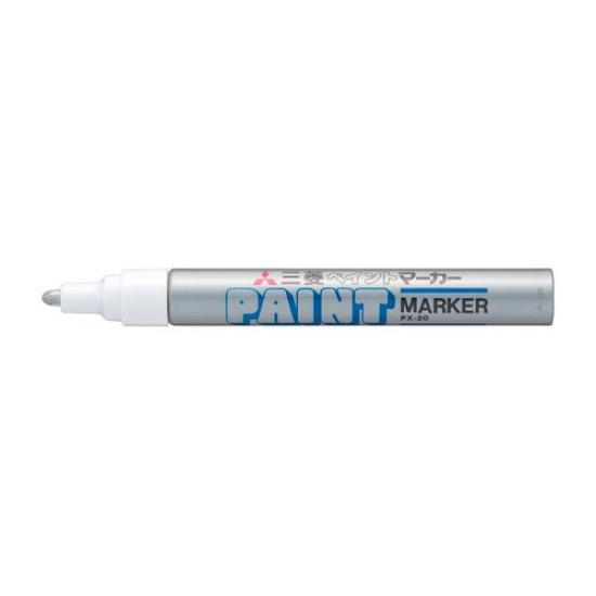 

Mitsubishi Pencil Paint Medium Marker, Point, Silver, PX20.26