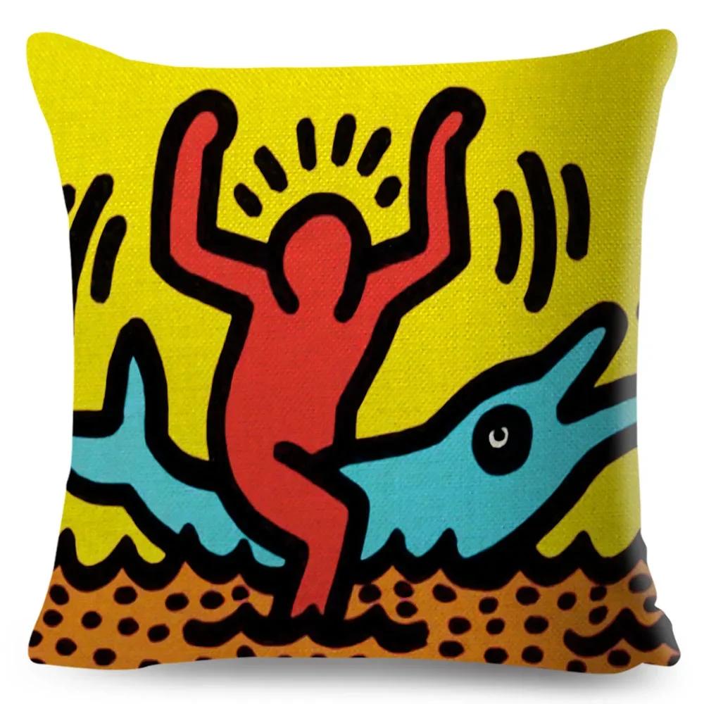 

Красочная абстрактная наволочка для подушки, декоративная, геометрическая, полиэстеровая, чехол на подушку для дивана, дома, автомобиля x 30x30cm бежевый