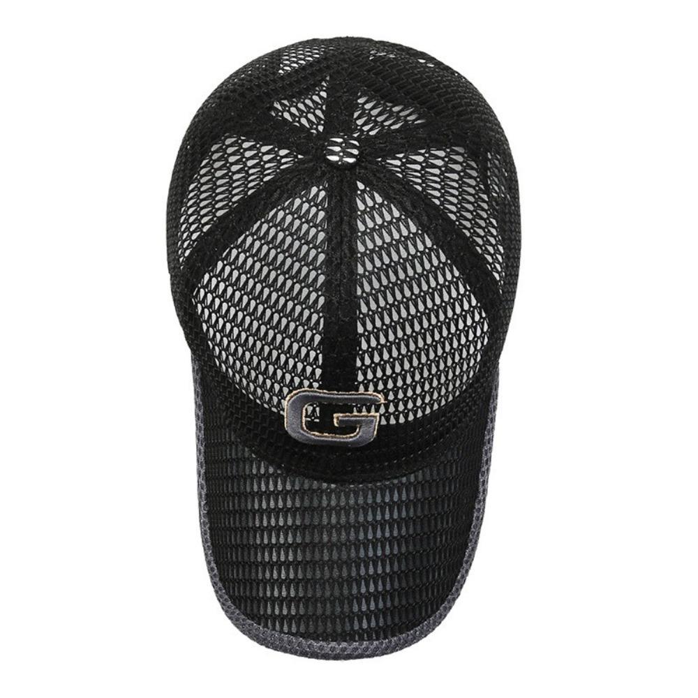 New Breathable Baseball Cap Adjustable G Embroidery Peaked Cap Mesh Trucker Cap Summer