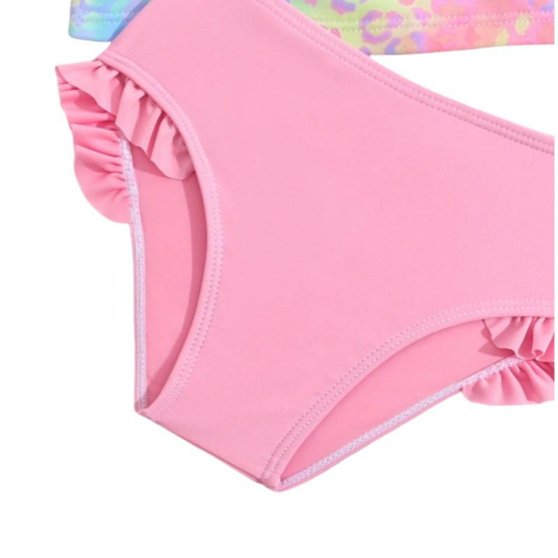 Girls' Long Sleeve Printed Sunscreen Swimsuit 