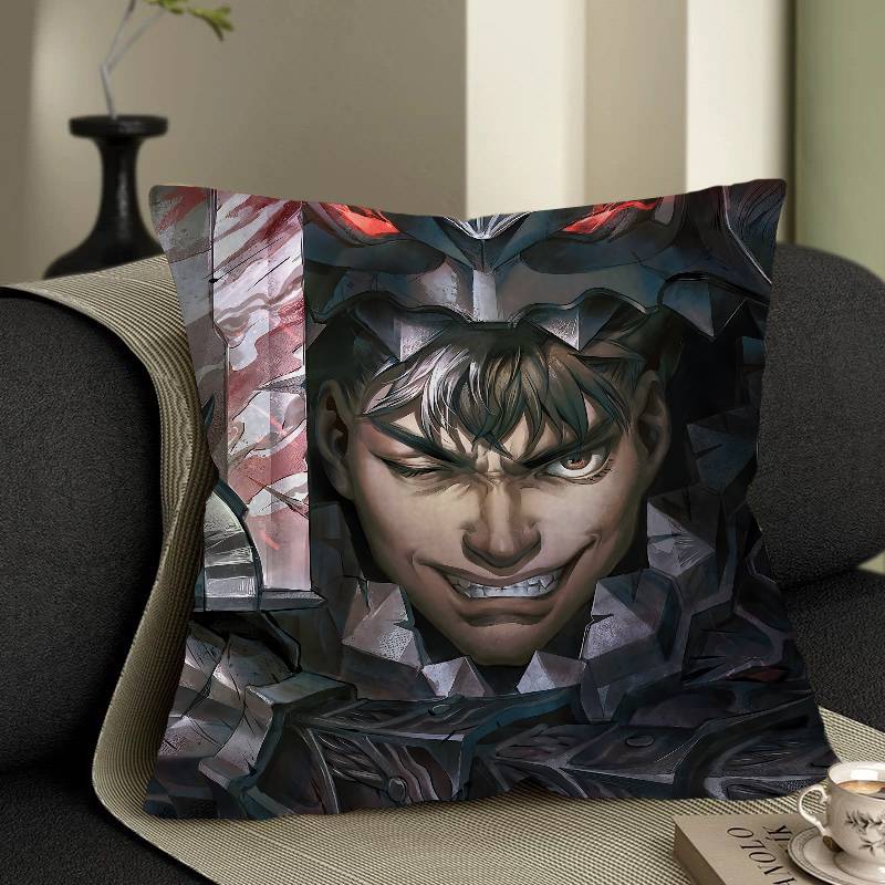 Anime Berserk Cushion Cover Car Throw Pillow Case For Sofa Car Christmas Gift 40X40Cm 45X45Cm