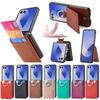 Leather Wallet with Card Holder Cover for Samsung Galaxy Z Flip 7 fe 6 5 4 3 Flip7 Flip6 Flip5 Phone Case Ring Protective
