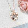 Modish Stylish   Tone Pendants Women Necklaces Round Zircon Stone Pendant Necklace Pendant Rose Gold Tone Fine Jewelry Anniversary Present