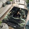Supernatural TV Show Print Flannel Area Rug Non‑Slip Soft Floor Mat For Sofa Bedroom Game Room Living Room Home Decor Gift