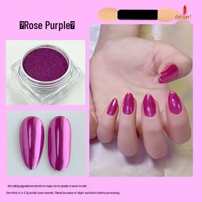 Metallic Fairy Magic Mirror Nail Art Powder - Gold & Silver Highlighter