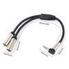 Headphone Splitter, 3.5mm Male To 2 Female Port,7.87''/20cm Right Angled Extension Cable for Phone, Tablet & More