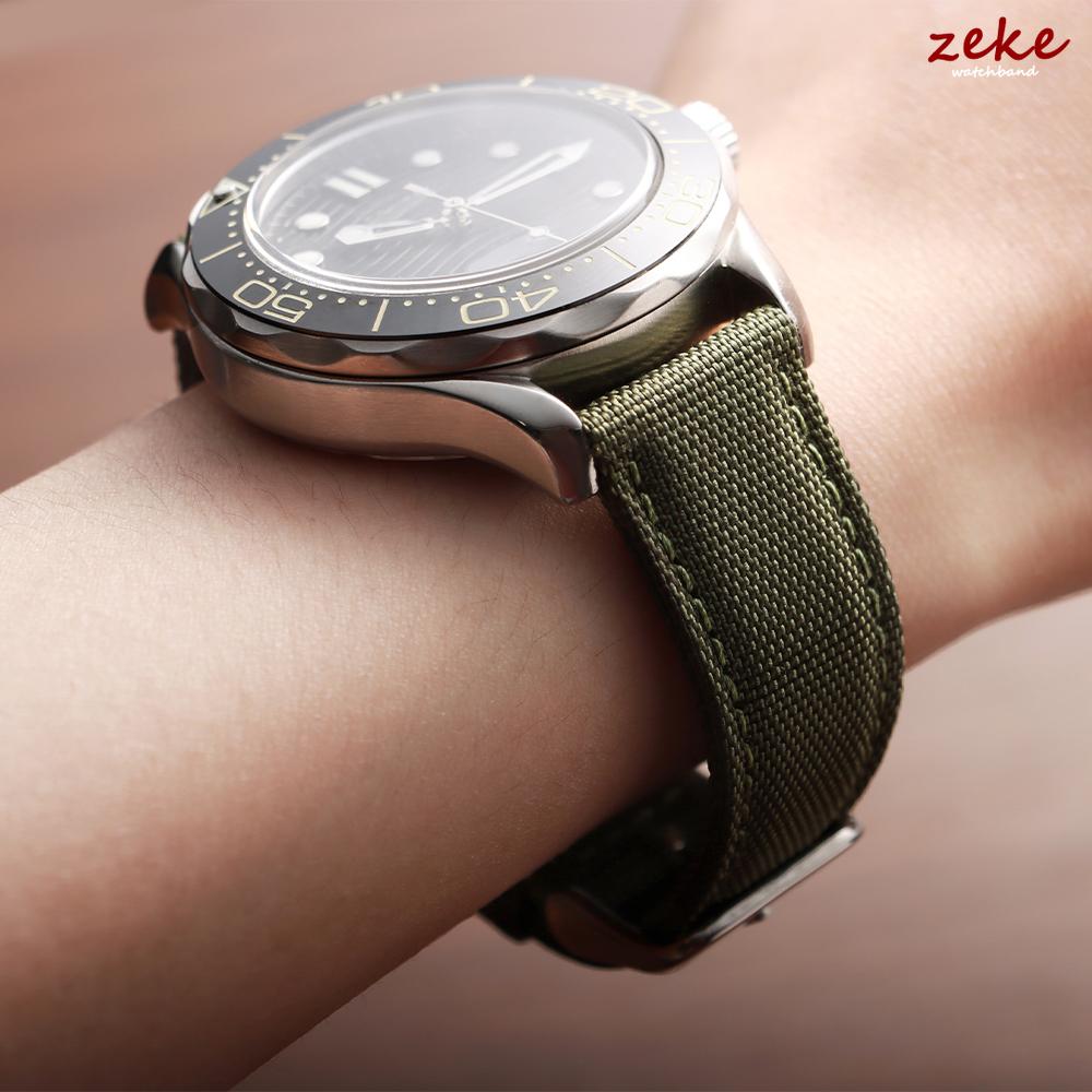 20mm 22mm Waterproof Sailcloth Watch Strap Two-Sided Nylon Watchband Men Quick Release Bracelet for Samsung Galaxy Watch 7/6/5/4