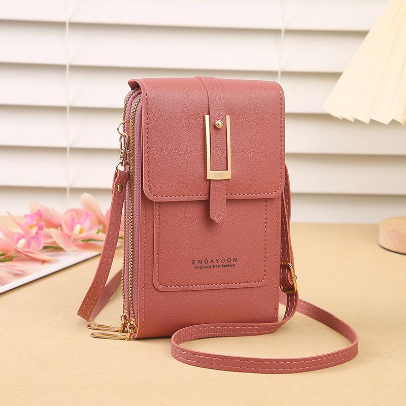 Urban Minimalist Women's Touchscreen Crossbody Bag – Multifunctional Card Holder & Coin Purse 