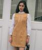 Lora Lora Suede Sleeveless Onepiece Beige