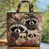 TEMU Womens Fashion Printed Tote Shoulder Bag 600D Oxford Cloth