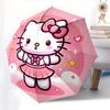 1pc Hello Kitty Pink Background Umbrella with Plastic Handle,Suitable for All Seasons Home Travel Outdoor UmbrellaSanlio049