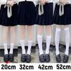White Black Compression Slim Leg Socks Thin Summer Over Knee Long Thigh High JK Style for Women