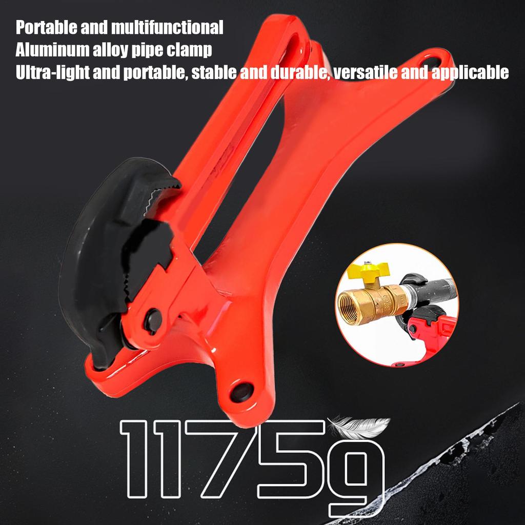 Manuel Pipe Clamps Pipe Brackets Pipeline Valve Fixing Clamp Pipeline Support Solid Base Spring Loaded JawsMultifunctional Tool